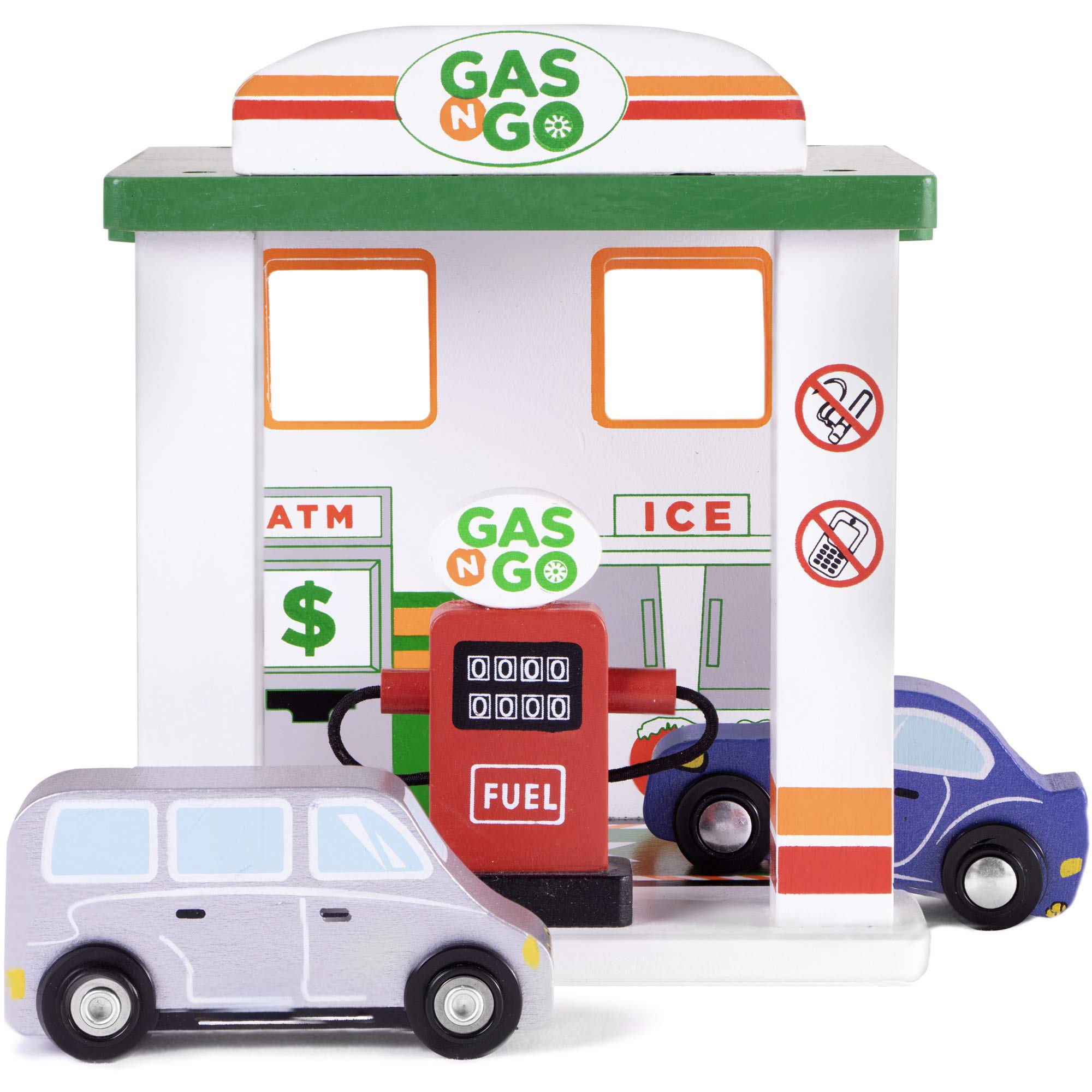 daron chevron gas station playset