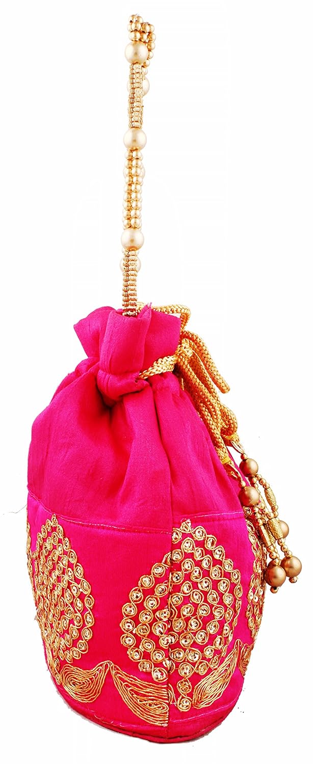 bombay haat women's potli (magenta, bp0002)
