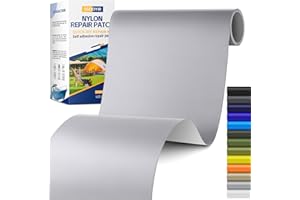 SGOOYIR 6X63 Inch Nylon Repair Patch for Down Jacket, Self-Adhesive Nylon Fabric Repair Patch for Tents, Waterproof Fabric Repair Tape Patch Kit for Clothes, Puffer Jackets, Backpacks