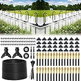 Bluepro 200FT Drip Irrigation System with 360&deg; Adjustable Copper Nozzles | 1/4" Tubing, Garden Sprinkler Kit with 32PCS Nozzles, Automatic Misting Watering System for Raised Beds, Greenhouse, Lawn