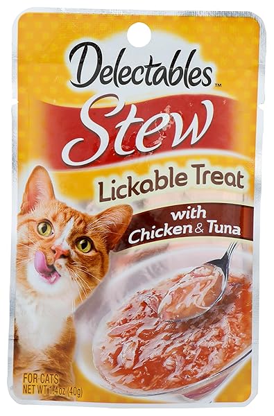 DELECTABLES, STEW CHICKEN AND TUNA LICKABLE CAT TREAT,...