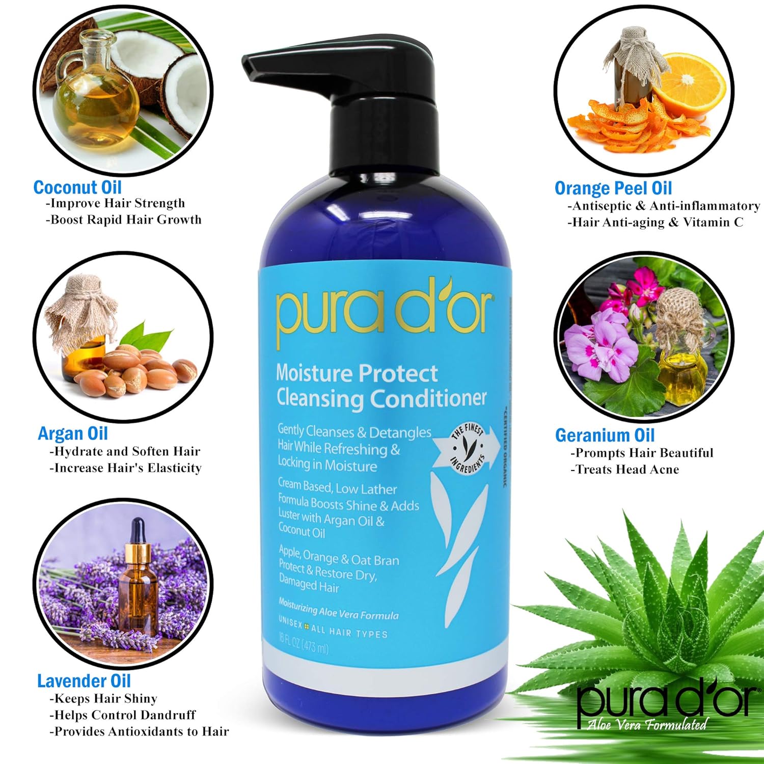 Amazon Com Pura D Or Moisture Protect Cleansing Conditioner