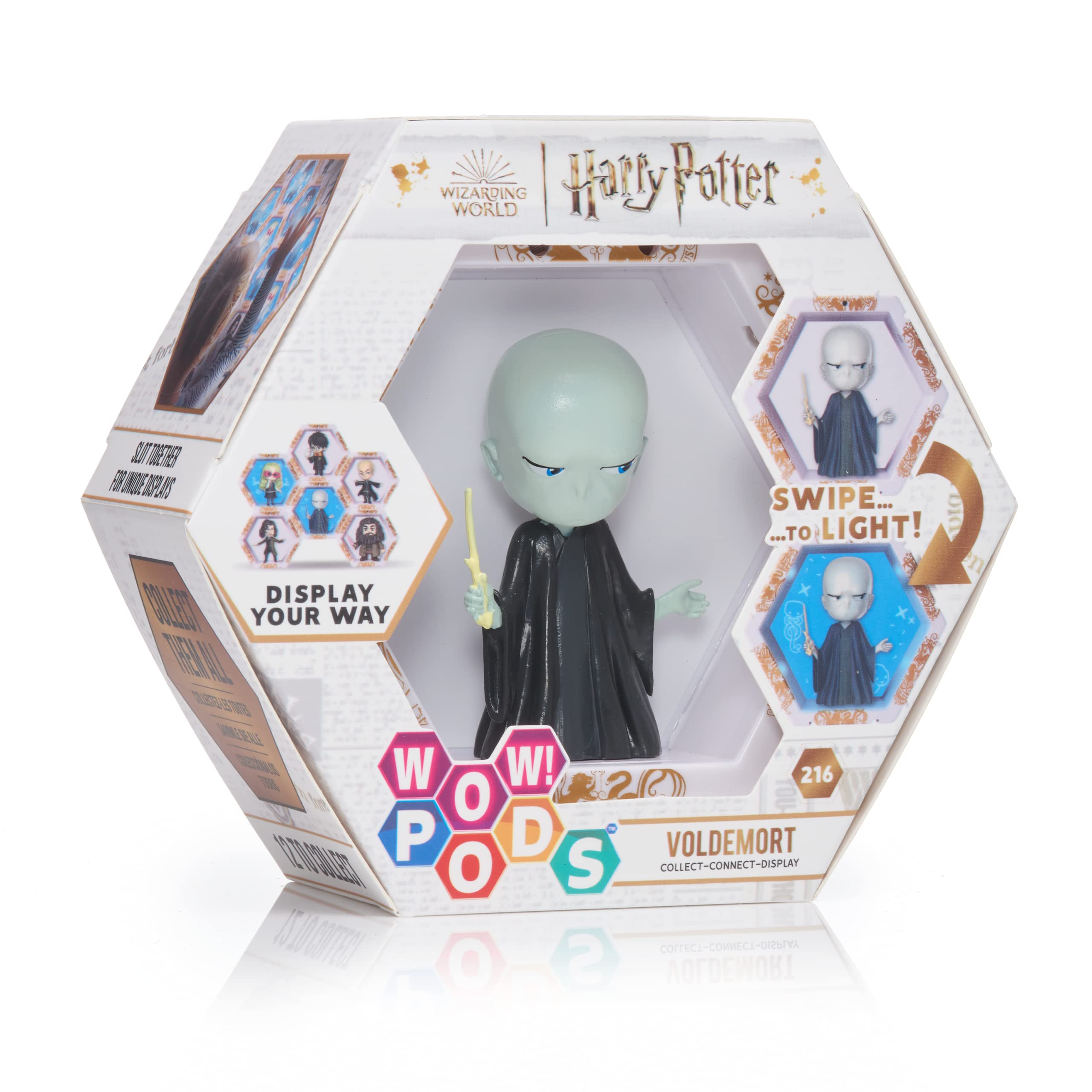 WOW! PODS Harry Potter Voldemort Wizarding World Light-Up Bobble-Head Figure | Official Toy-with Mystery Light Reveal | Collect Connect and Display, Multicolor