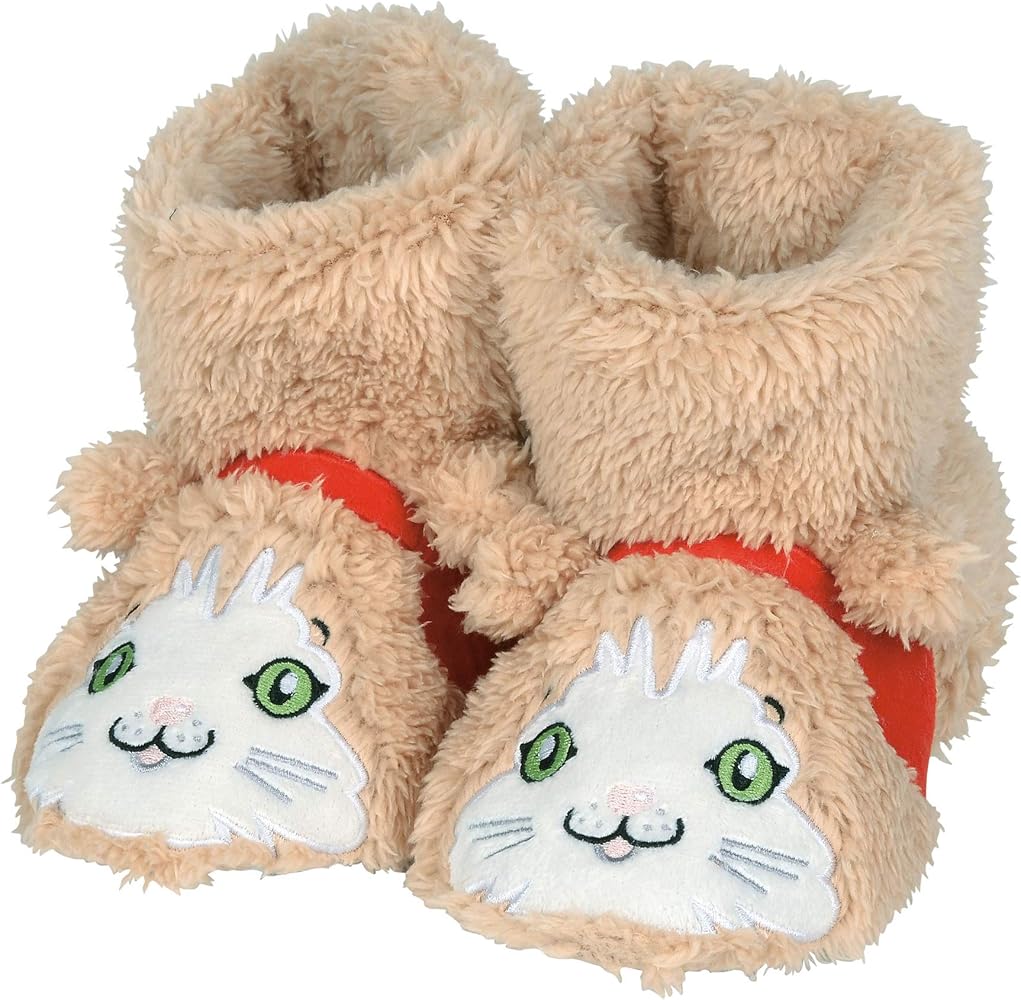 white cat slippers