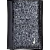 Nautica Men's Trifold Wallet | RFID Blocking Protection | ID Window | Card Slots | Genuine Leather | Durable