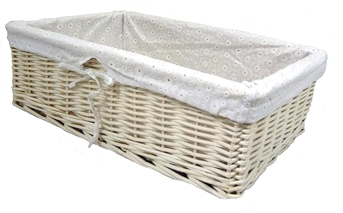 Large White Wicker Basket