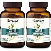 Himalaya Bacopa Monnieri Nootropic Herbal Supplement, Mental Alertness, Supports Calm, Memory, Cognition, USDA Organic, Non-GMO, 750 mg, 60 Plant-Based Caplets, 2 Pack, 120 Day Supply