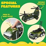 JOYIN 25 in 1 Military Truck Playset with Soldiers & Vehicles view 5