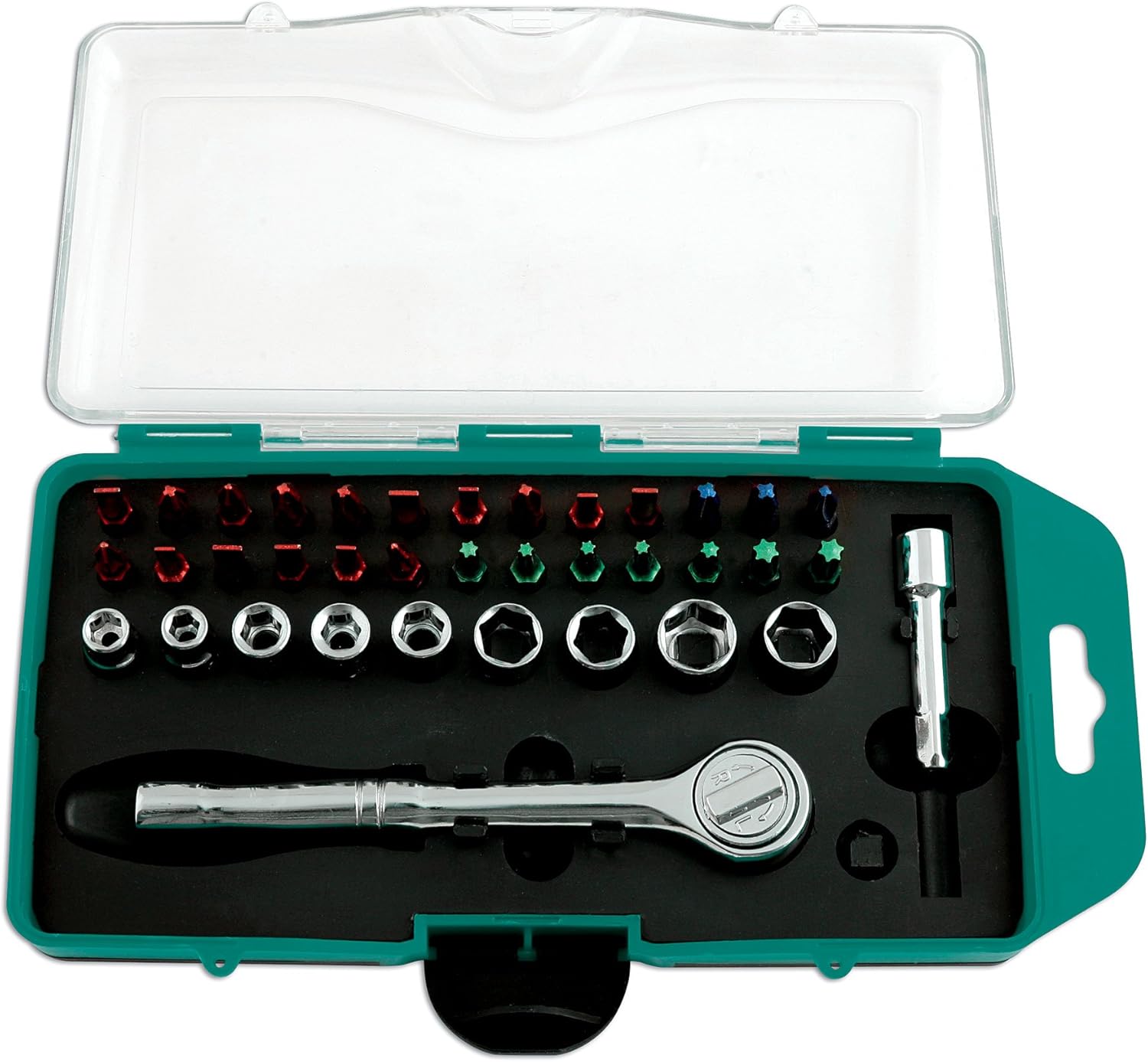 Kamasa 56048 Socket and Bit Set 38pc, Multi-coloured, 1 - Pack