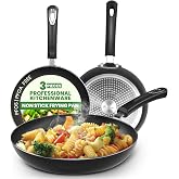 Utopia Kitchen Nonstick Frying Pan Set 3 Piece 8 9.5 11 Inch PFOA Free Grey | Omelette Pan, 3 Piece Skillet Set, Induction Bottom, Cookware, Heat Resistant, Bakelite Handle, Kitchen Use