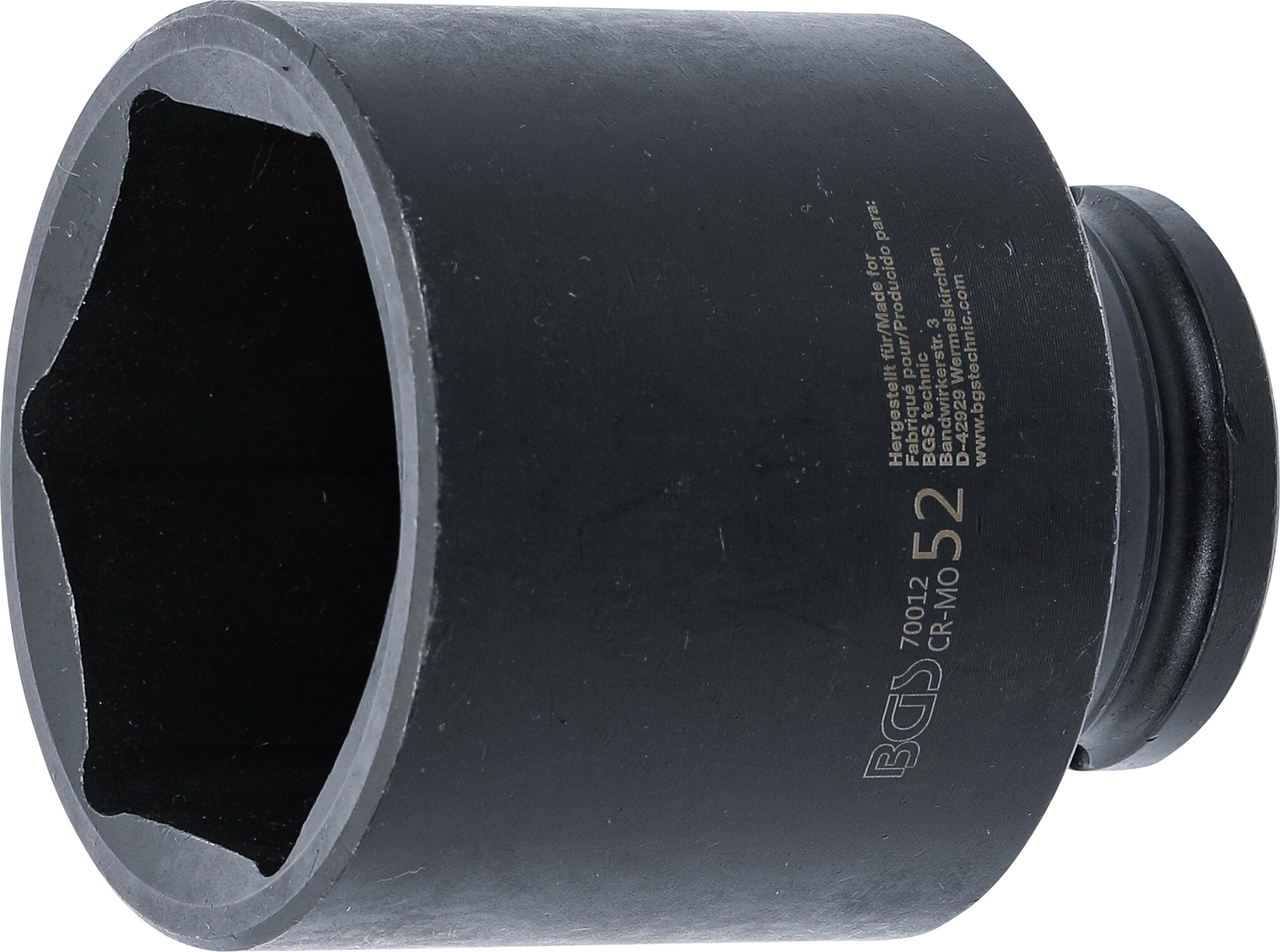 BGS 70012 | Impact Socket, Hexagon | 12.5 mm (1/2") Drive | 52 mm — image 1