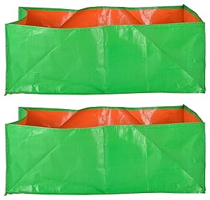 Evergreen Terrace Gardening Leafy Vegetable Green Grow Bag (18 X 12  X 9 ) - (Pack Of 2)