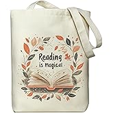 itgowisa Canvas Tote Bag for Women, Aesthetic Tote Bag with Zipper Pocket for Grocery Travel Work Gift, Canvas Shopping Bag