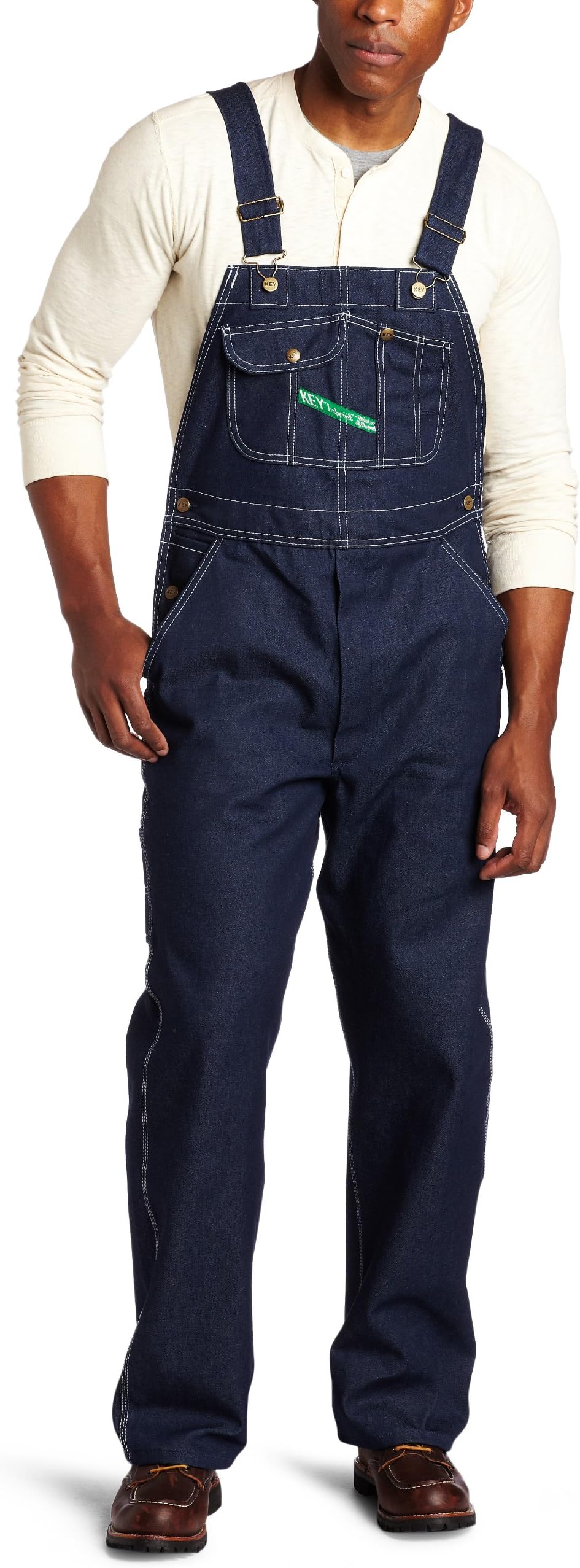 Key ApparelKey Men's Zip Fly High Back Bib Overall