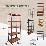 DIVCHI 5 Tier Heavy Duty Storage Rack Aluminium Garage Shelving 875 kg Load view 5