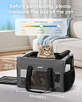 Pecute Cat Carrier XL Extra Stable Handbag with Safety Belt Breathable Mesh for view 2