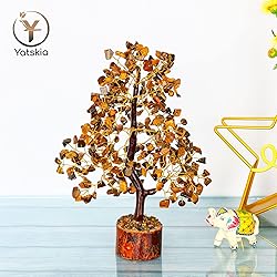 YATSKIA Tiger Eye Crystal - Tree of Life, Healing