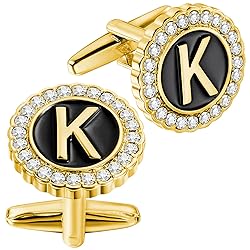 HAWSON A-Z Initial Cufflinks for Men and Women with