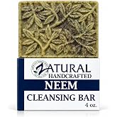 Zatural Neem Cleansing Bar &ndash; 100% Plant-Based Neem Oil Soap for Face and Body &ndash; Cold-Pressed, Vegan, and Fragrance-Free &ndash; Natural Skin Support &ndash; 4 oz (1 Bar)