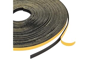 Yotache Weather Stripping (.25) 1/4 Inch Wide X 1/16 Inch Thick (New Adhesive Craft), Thin Foam Seal Gasket Tape for Window, Dashboard, Sliding Door Jamb, 65 Ft Length (2 Strips of 33 Ft Each)