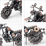 Signstek Vintage Handcrafted Iron Motorbike Model Bronze Ornament view 8