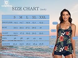 UNIQWETO Flowy Tankini Bathing Suits for Women