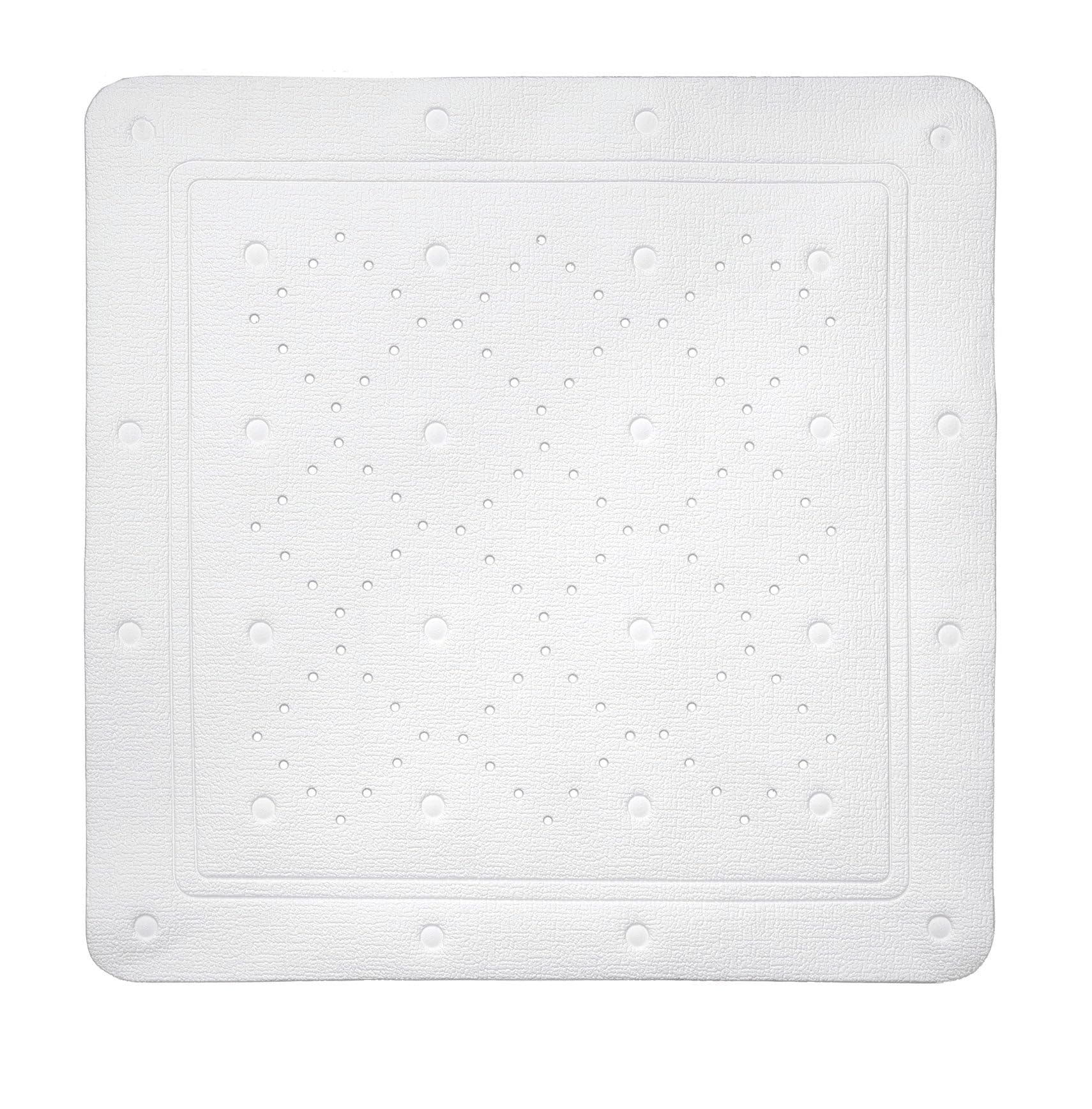 Kleine Wolke "Casablanca Shower Safety Mat, PVC Foam, White, 75 x 75 x 0.3 cm