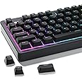 GMKWTL XVX Shine Through Keycaps, Black Semi Translucent Keycap Set, Double Shot PBT Keyboard caps Compatible with Cherry Gateron MX Switches Mechanical Keyboard