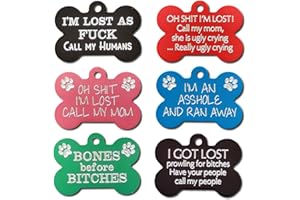 Dog Tag, Funny, Pet Tags, Dog, ID Collar Tag, Diamond Engraved, Customized, Personalized, Double Sided, Puppy, Charm, Anodize
