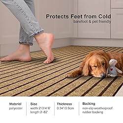 BESTVUE 2' x 80' Runner Rugs with Rubber