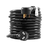 Camco 25-Ft 30 Amp RV Extension Cord - Rated for 125V / 3,750W - Features Heavy Duty 10-Gauge Copper Wire for Superior Conductivity & Coated w/Heat-Resilient PVC (55193)