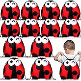 Aliceset 12 Pcs Ladybug Drawstring Bags Bulk Ladybug Birthday Party Favor Bags Lady Bug Theme Gifts Bag 12 x 11 Inch Cute Backpack for Birthday Baby Shower Favor Treat Chips Candy