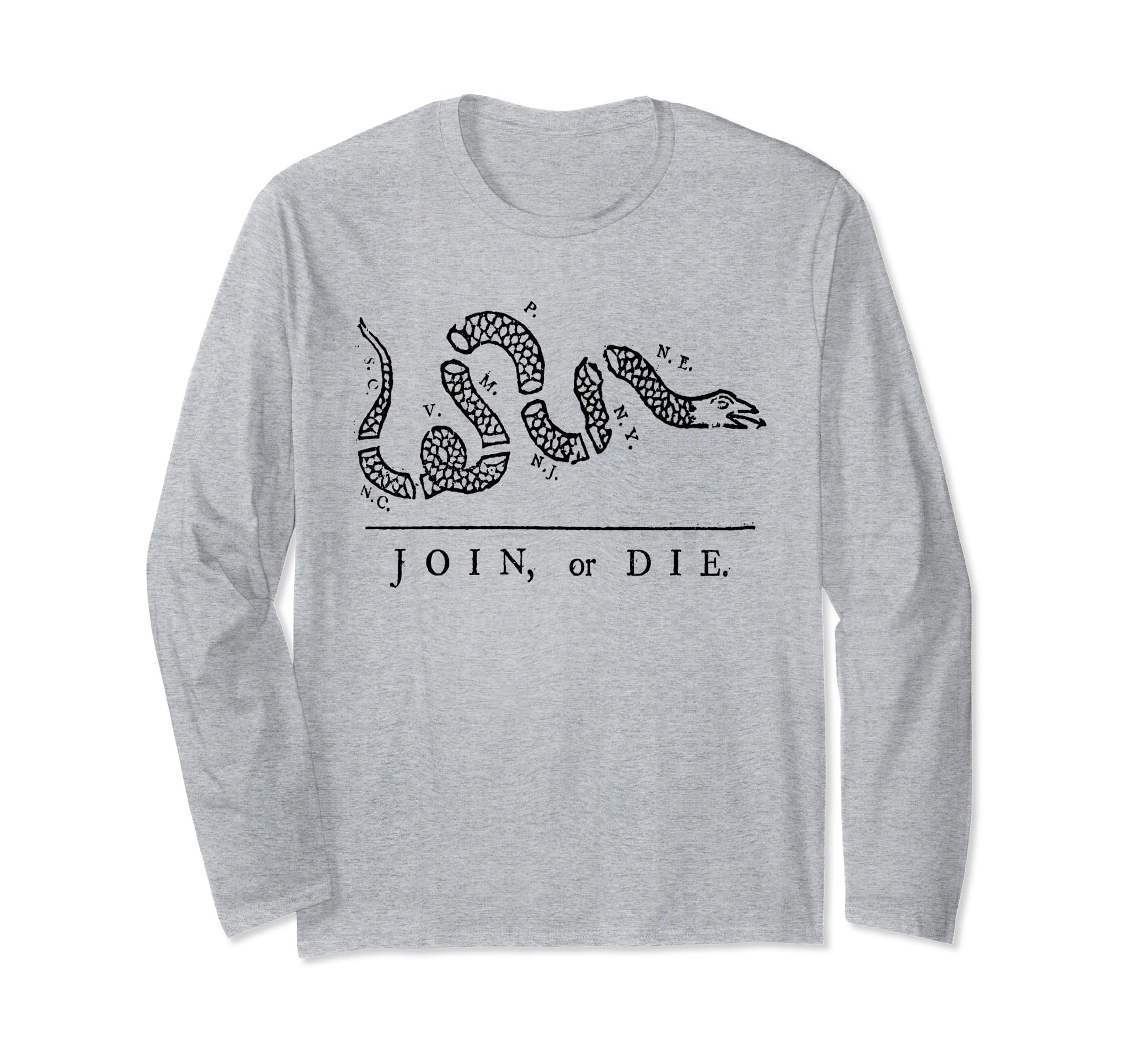 Photo 1 of Join or Die with black snake Long Sleeve T-Shirt