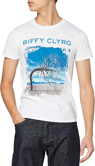 Amazon メンズビッフィクライロ反対白いtシャツ Tシャツ カットソー 通販