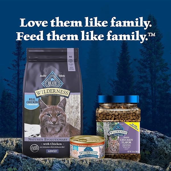 BLUE BUFFALO WILDERNESS NATURE’S EVOLUTIONARY DIET HIGH-PROTEIN, GRAIN-FREE NATURAL DRY FOOD FOR ADULT CATS, CHICKEN, 9.5-LB BAG