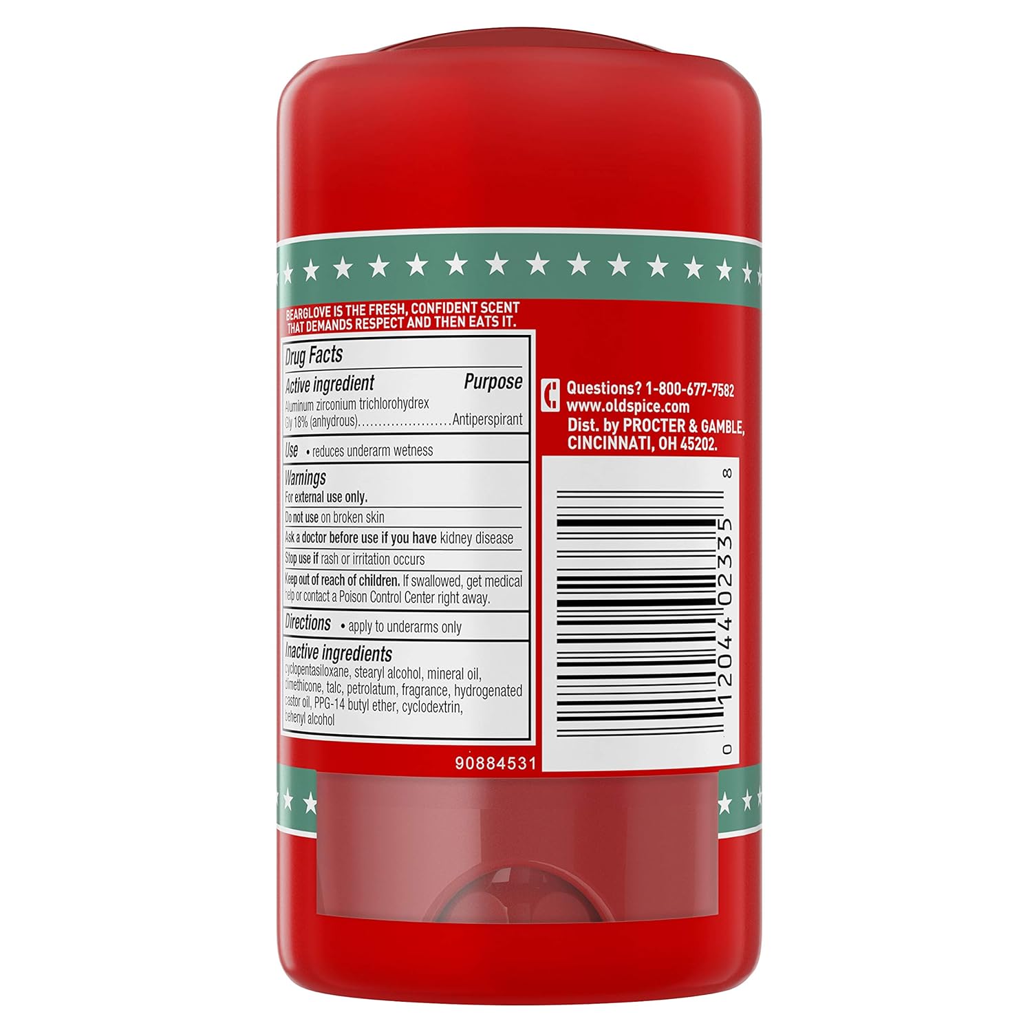Old Spice Wild Collection Invisible Solid Antiperspirant and Deodorant, Bearglove, 2.6 Oz, 2 count : Beauty