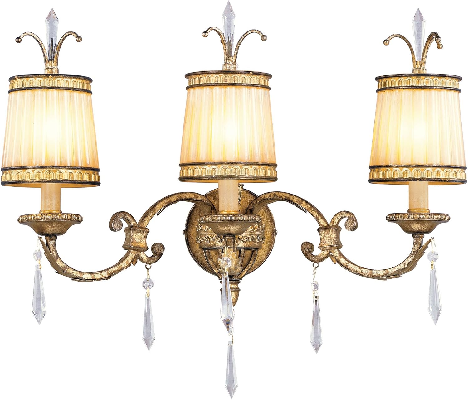 Livex Lighting 881365 Bath Vanity with Hand Crafted Gold Dusted Glass