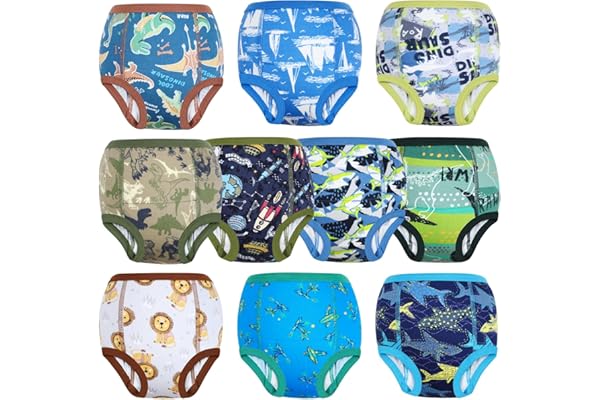 MOEMOE BABY Training Pants 10 Pack Toddler Boys Girls Kids Training Underwear