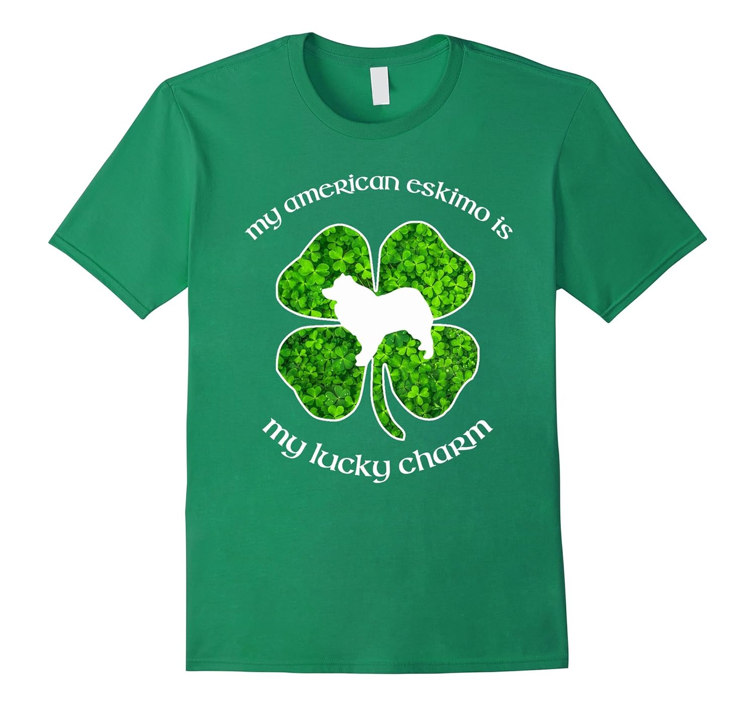 My American Eskimo Is My Lucky Charm St Patrick's T-Shirt-ANZ