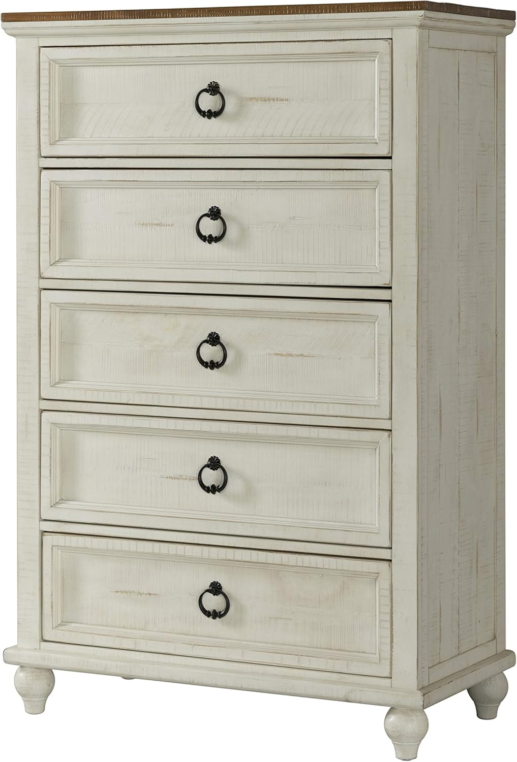 Amazon Com Martin Svensson Home Pine Creek 5 Drawer Antique White