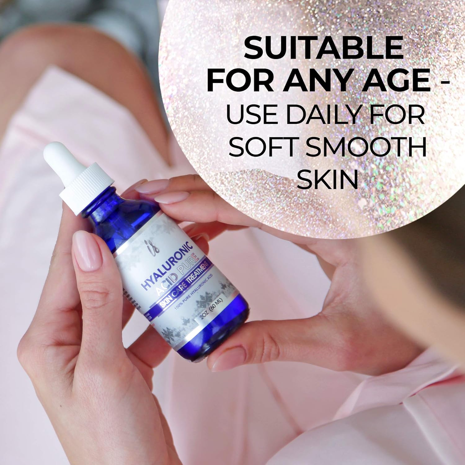 Hyaluronic Acid for Face - 100% Pure Medical Quality Clinical Strength Formula - Anti aging serum for your skin and lips (2 oz): Beauty