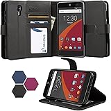 Wileyfox Swift Case by Abacus24-7, Black Flip Wallet Case for Wileyfox Swift 4G mobile phone