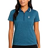 Spyder Womens Golf Tees - Lightweight Moisture Wicking Quarter Zip Collared Golf Polo Shirts for Women with UPF 30+