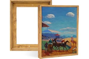 YIVIVEN 2 Pack Canvas Floater Frame for 8x10 Prints, Canvas Floating Frame for 0.6"-0.9" Deep Painting, Painting Frames Kit(8"x10", Nut Brown)