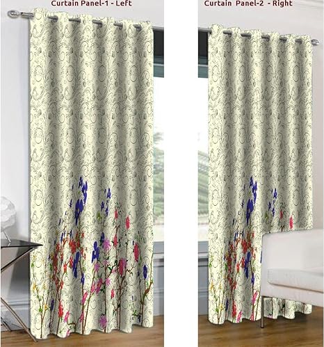 Buy Active Elements Designer Printed Scuba Fabric Curtains For