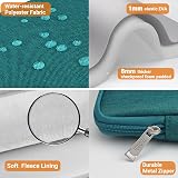 TECOOL 15.6 Inch Laptop Sleeve Teal Protective Case with Handle and Pockets view 6