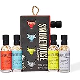 Smokehouse by Thoughtfully, Smokehouse Barbecue Rubs Gift Set, Flavors Include Cajun, Caribbean, Memphis and Southwest, Set of 4
