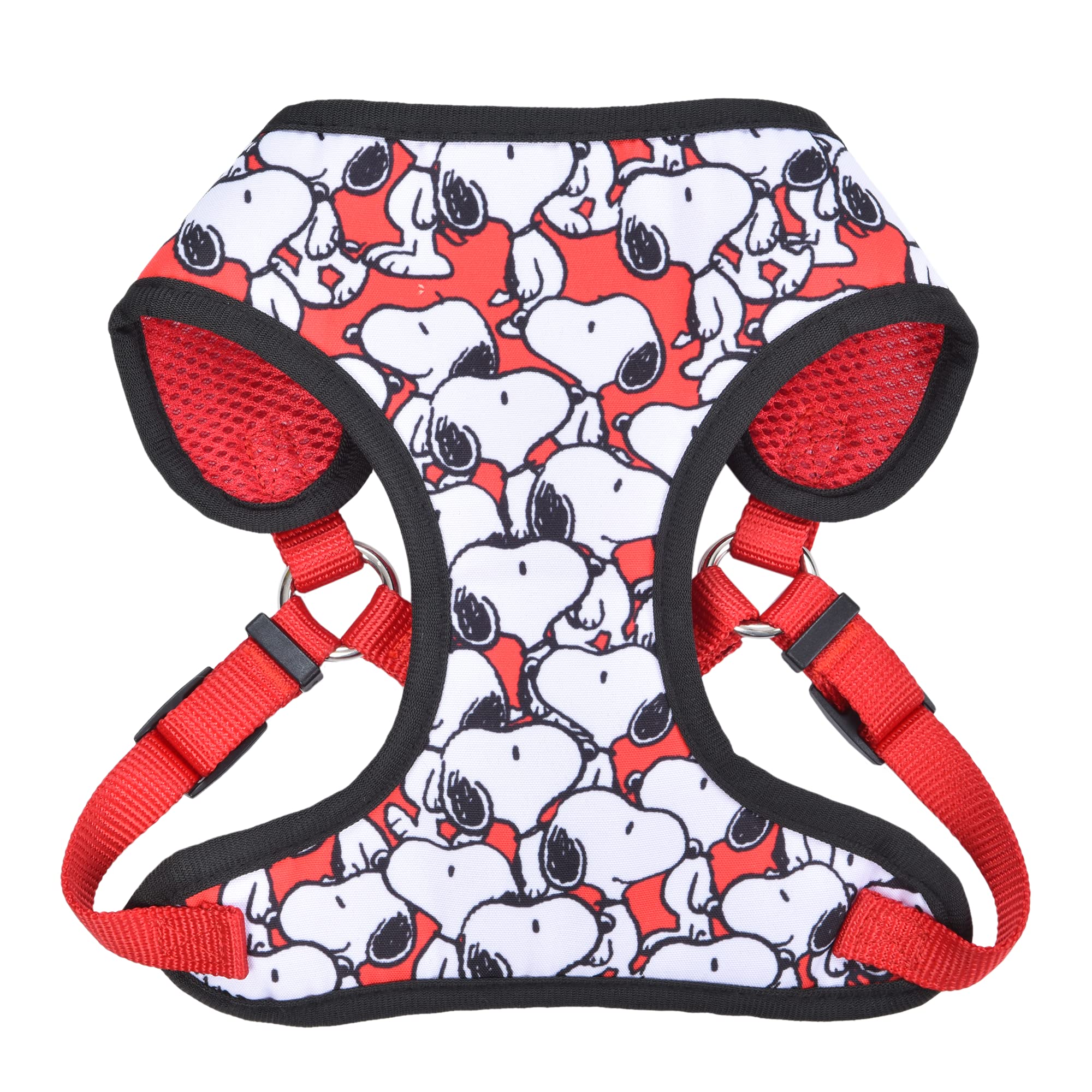 fetch FOR PETS Peanuts Snoopy Dog Harness, Medium Red, No Pull, Comfortable, Medium Dog Size