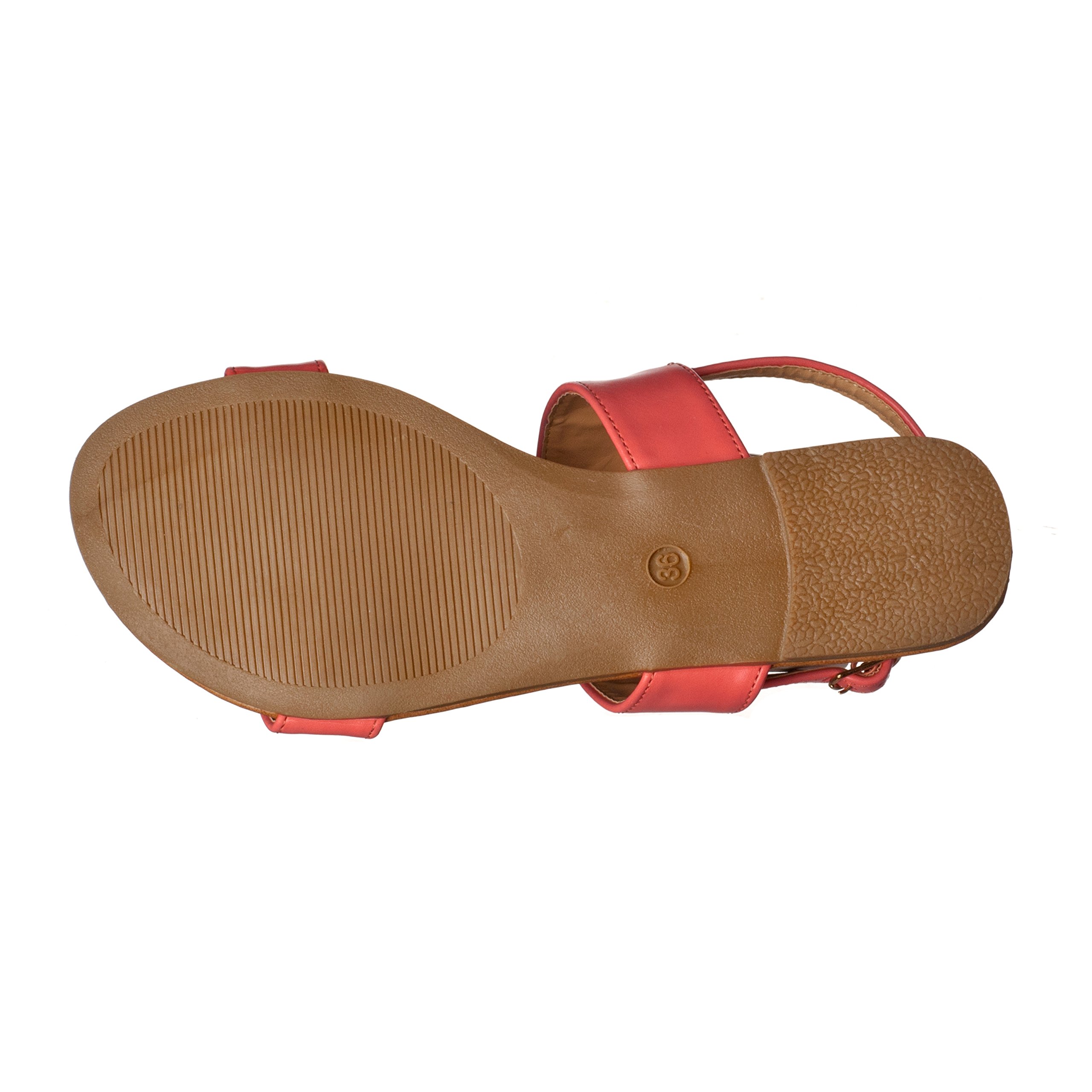 Riverberry Women's Eve Two Strap Slingback Flat Sandals - Image 5