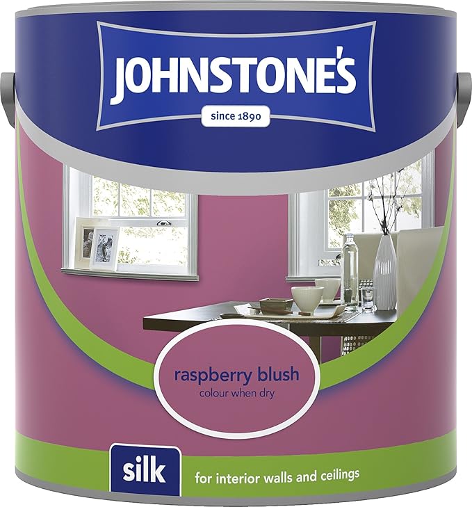 Johnstone's 307073 2.5 Litre Silk Emulsion Paint Raspberry Blush Amazon.co.uk DIY & Tools